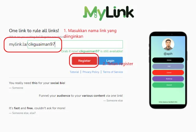 Tutorial Bina MyLink Untuk PdPR