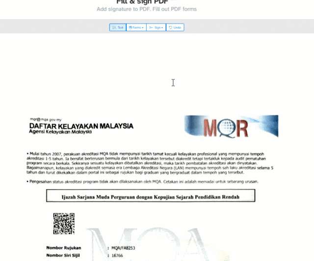 Cara Meletakkan Palang Untuk Kegunaan Rasmi Pada Dokumen