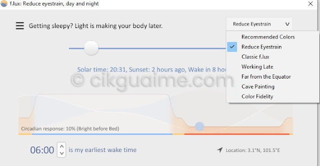 Kurangkan Strain Mata Dengan Aplikasi F.LUX