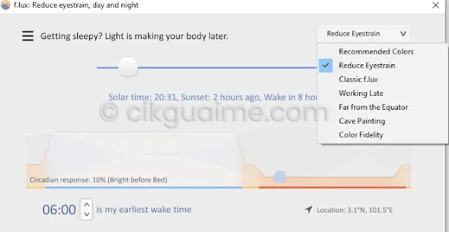 Kurangkan Strain Mata Dengan Aplikasi F.LUX