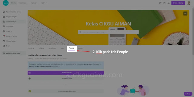 Cara Invite Murid Ke Canva For Education