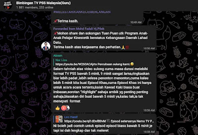 Telegram Bimbingan TV PSS Malaysia