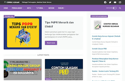 Laman web cikguaime.com berwajah baru