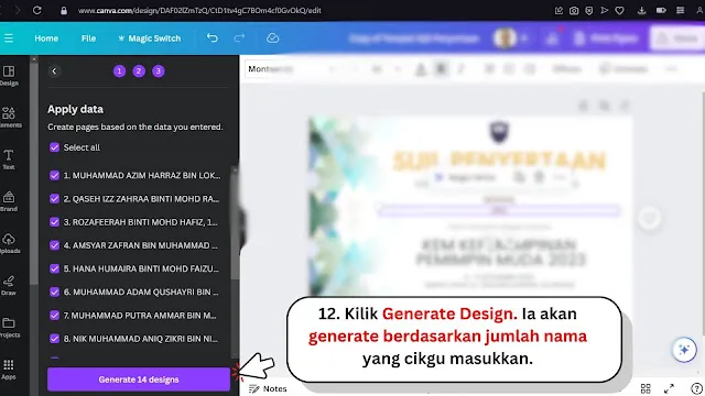 Cara Mudah Buat Banyak Sijil Guna Canva, Tak Perlu Excel!