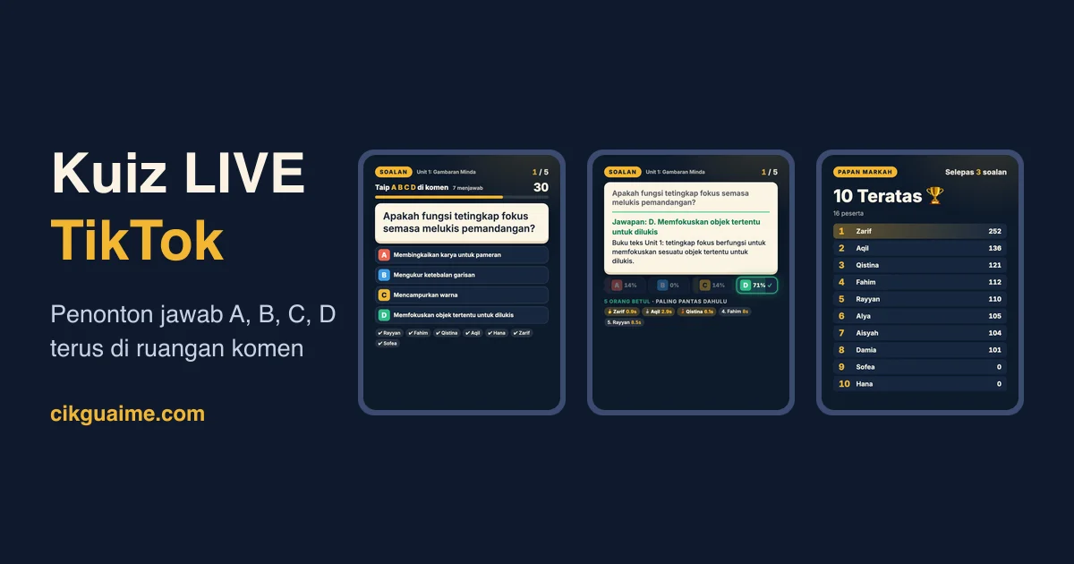 Cara Buat Kuiz Interaktif di TikTok LIVE (Lengkap dengan Prompt AI)
